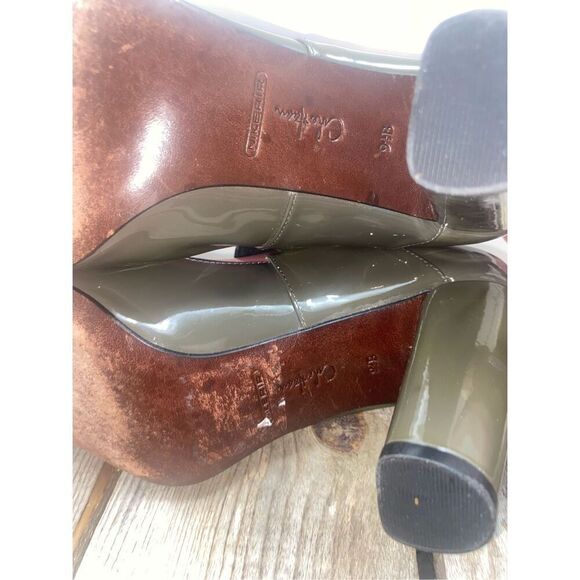 Cole Haan Patent Leather Mary Jane Pumps Women’s Size 9 Black Bow Strap High Hee - Picture 6 of 8